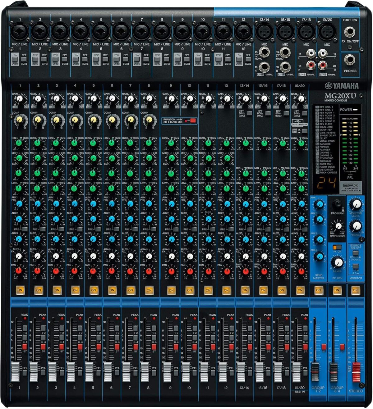 میکسر Yamaha MG20XU آدیوشاپ audioshop