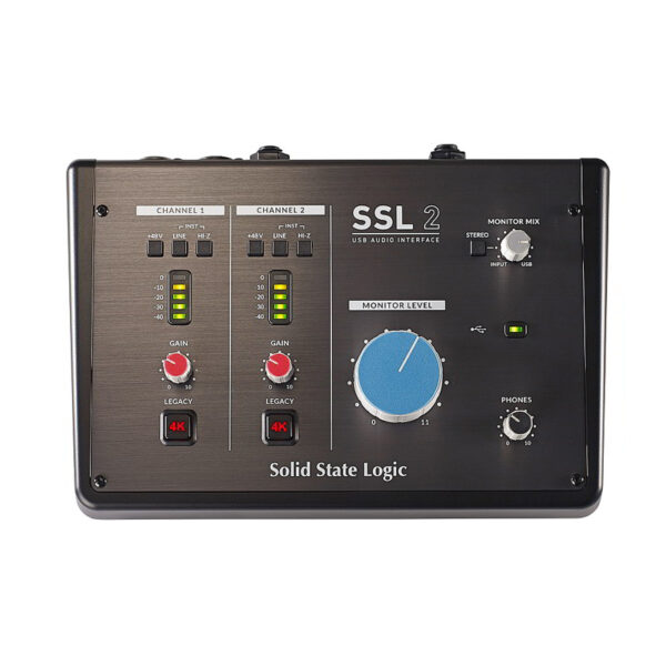 کارت صدا Solid State Logic SSL 2 از نمای بالا